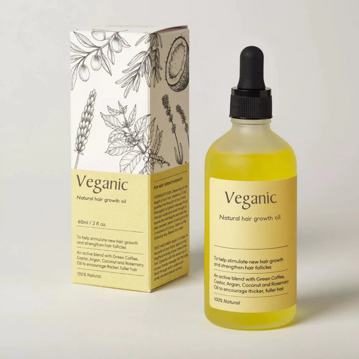 Veganic Hair Oil Bottle And Box